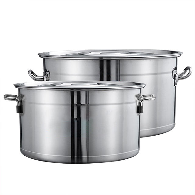 Large Capacity Stainless Steel Eco-Friendly Soup Pot Classic Design Stock Bucket for Restaurant Hotel